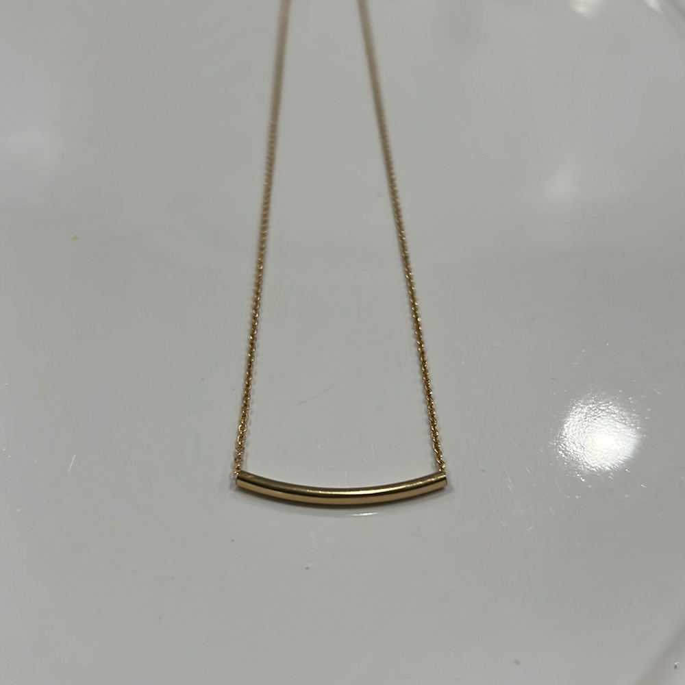 Gold tube necklace